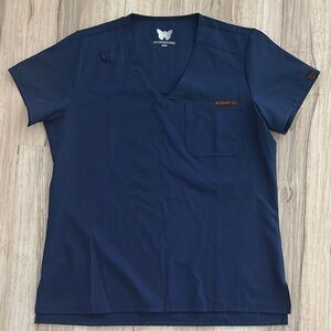 Monarch Navy Blue Scrub Top
